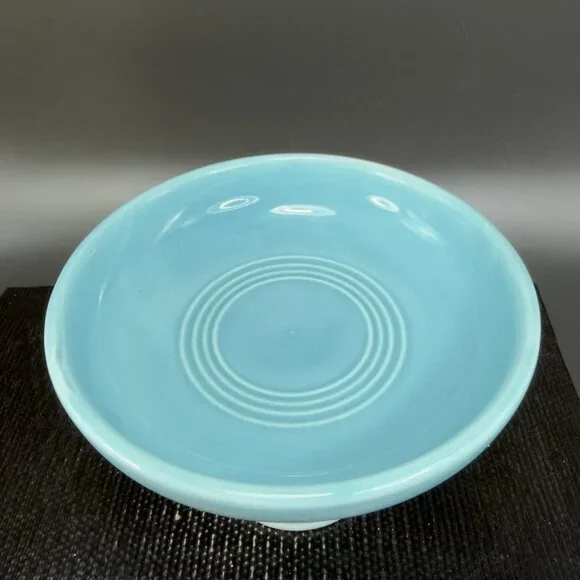 Fiesta Sweets Comport in Original Turquoise Fiestaware Footed Candy Dish Bowl - Picture 10 of 15